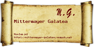 Mittermayer Galatea névjegykártya